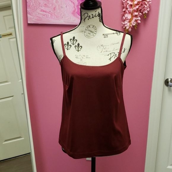 Career ❤🖤❤ Elements Wine Red 2 Piece Shirt Blouse Top - Picture 4 of 13